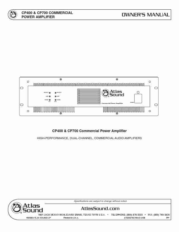 Atlas Sound Stereo Amplifier CP400-page_pdf